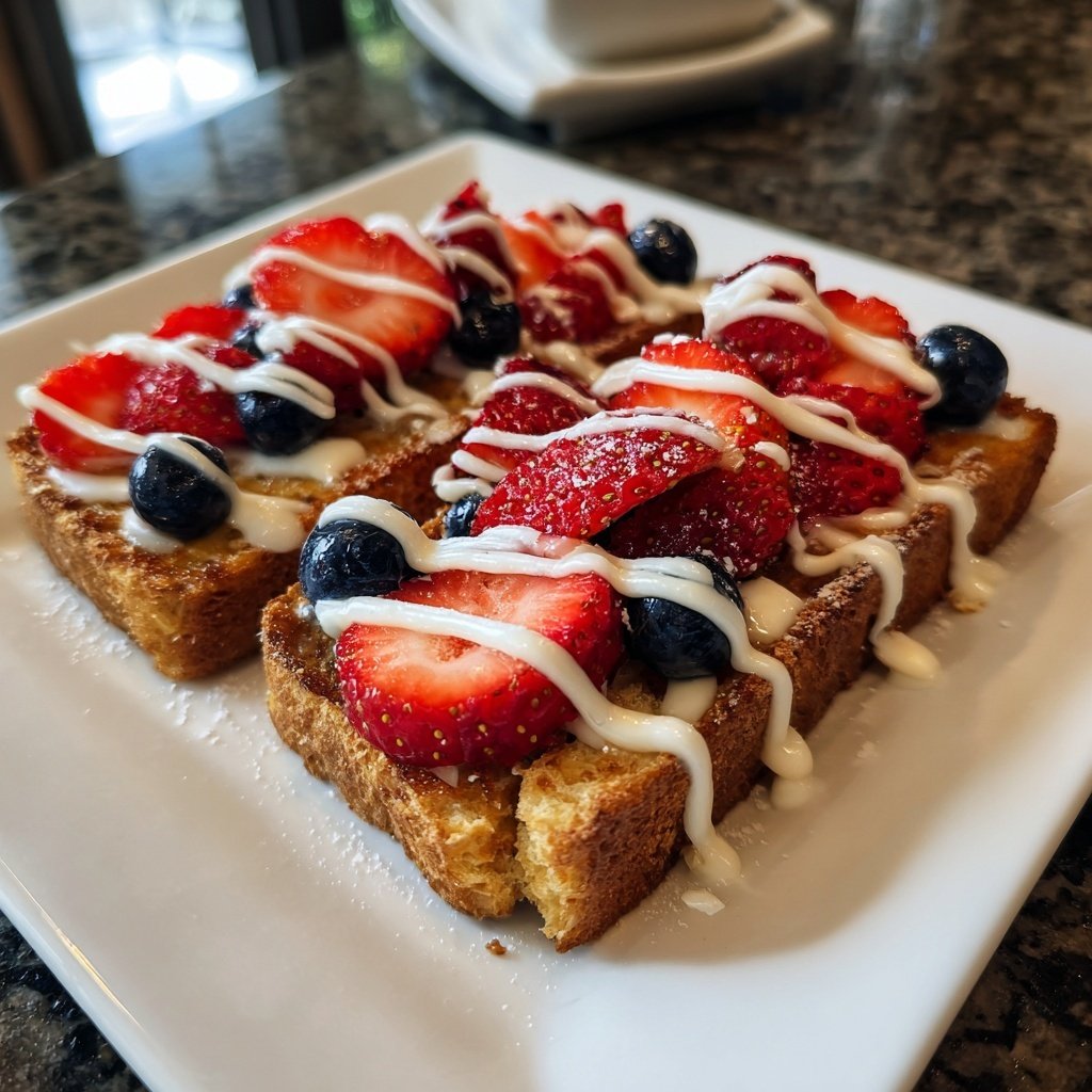 Valentines Breakfast Cinnamon Berry Toast