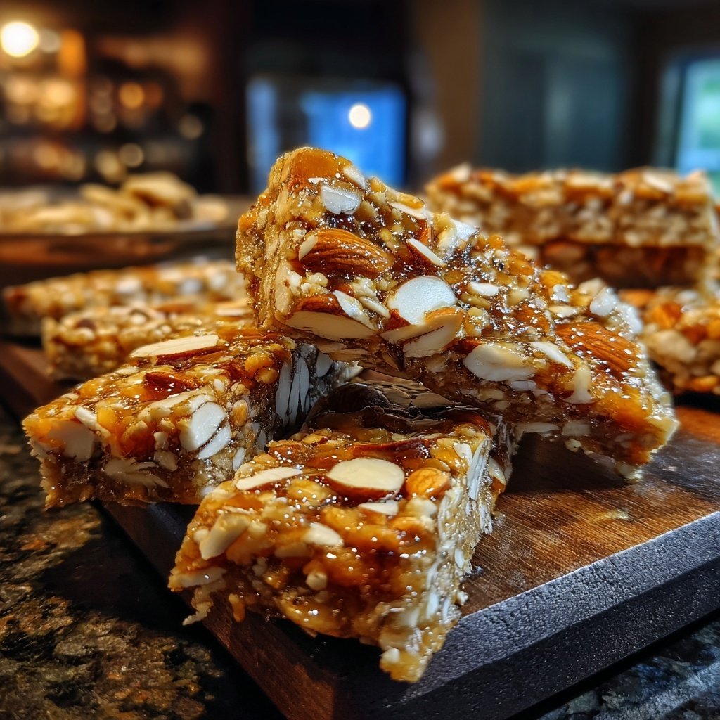 Healthy Honey Almond Snack Bars