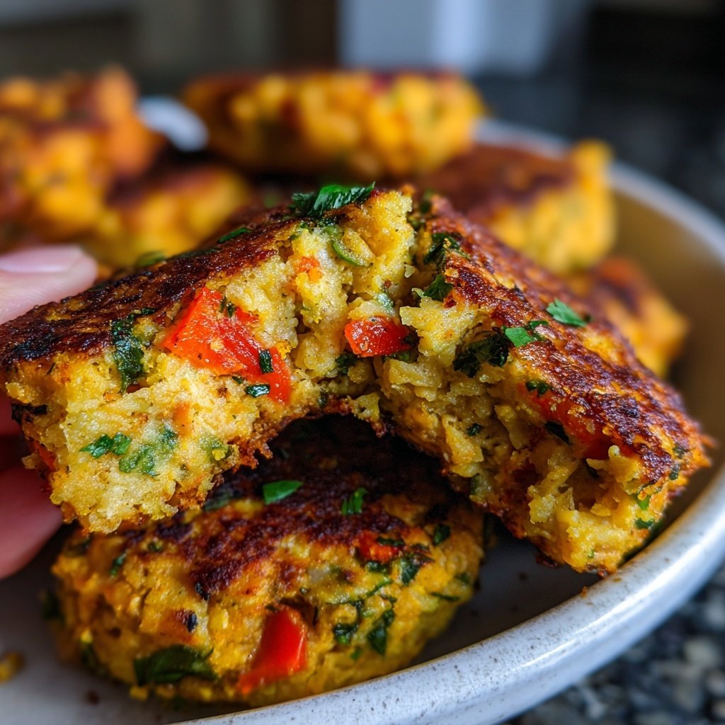 Baked Veggie Chickpea Cakes