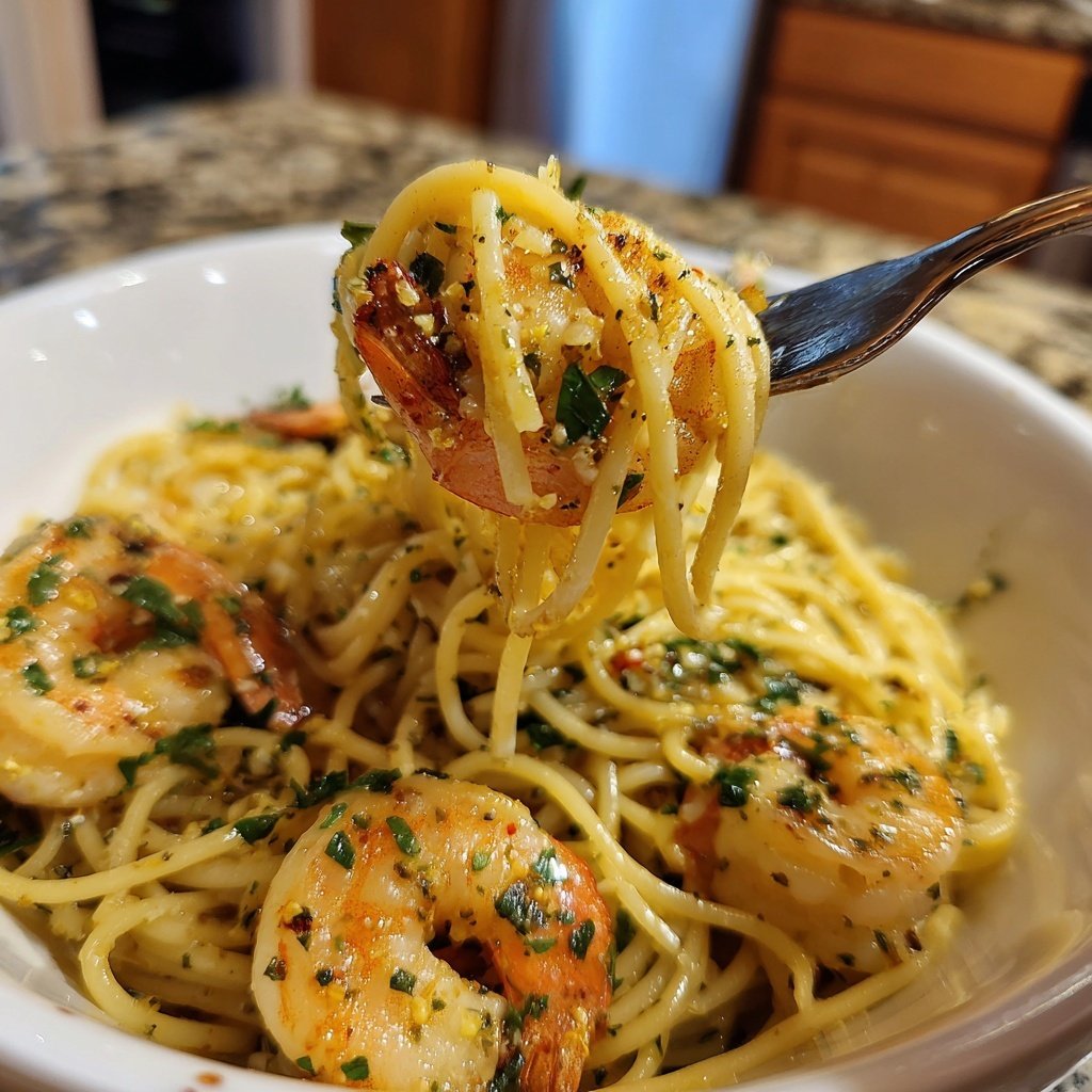 15-Minute Garlic Shrimp Pasta