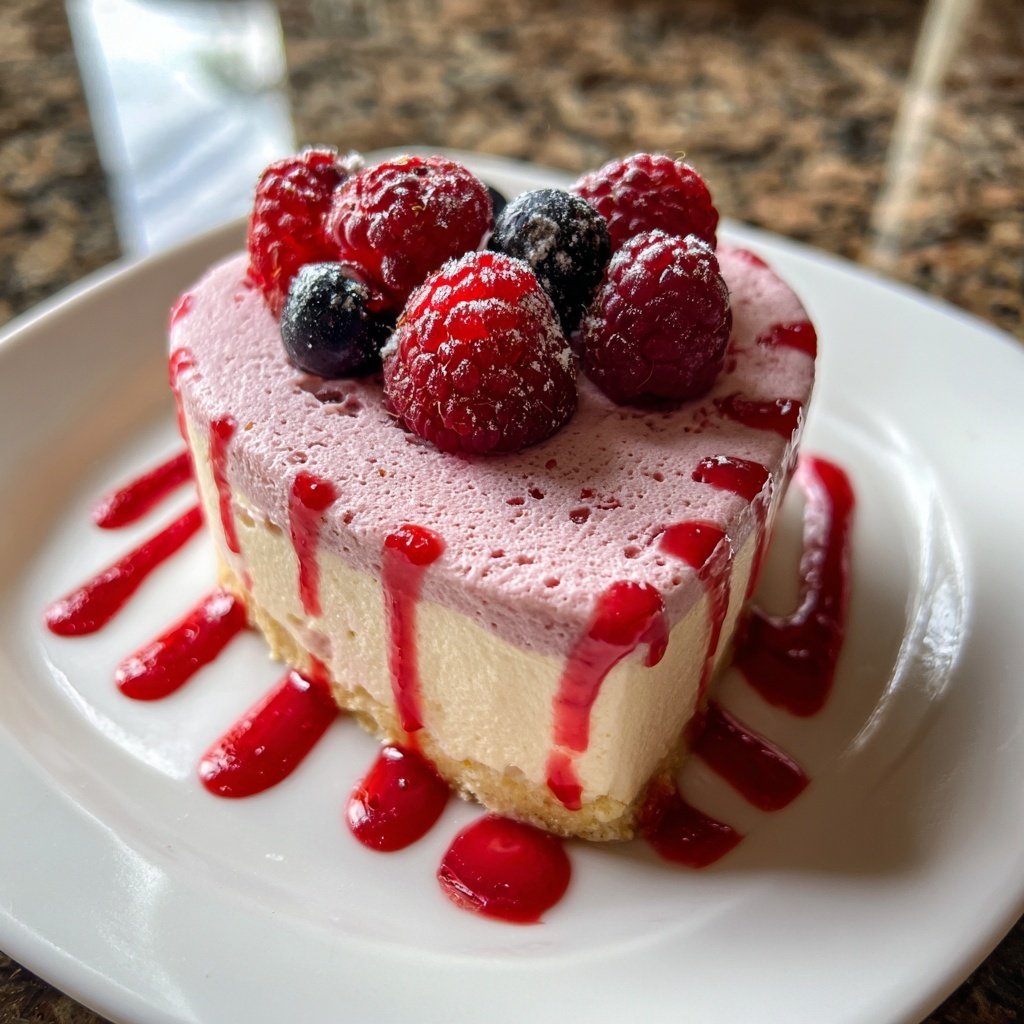 Mini Heart Cake with Raspberry Cream