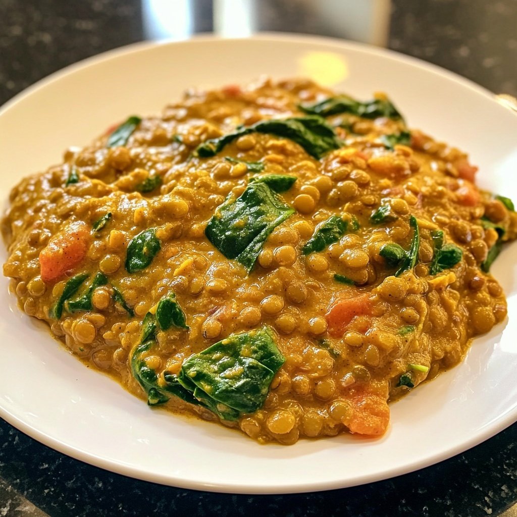 Healthy Lentil and Spinach Curry