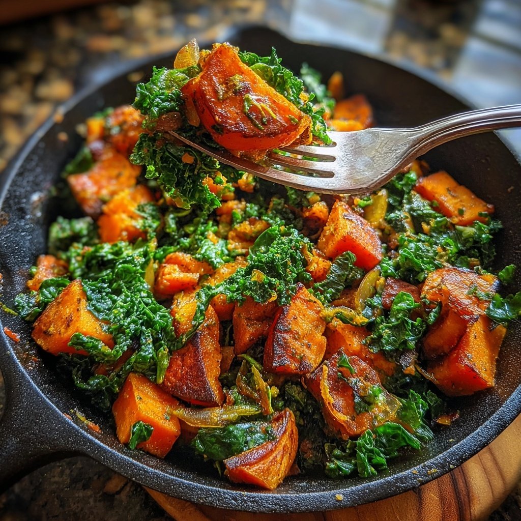 Sweet Potato Kale Skillet