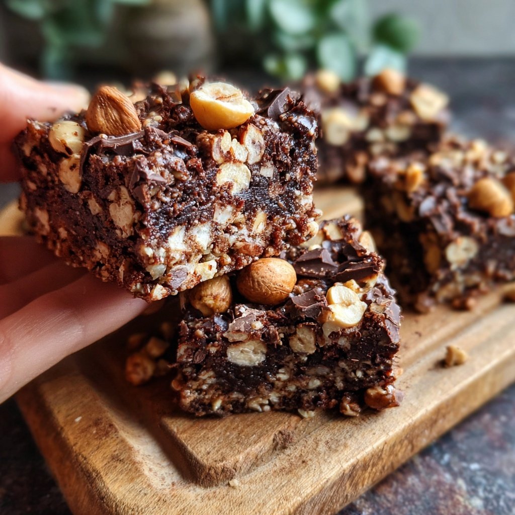 Chocolate Hazelnut Energy Snack Squares