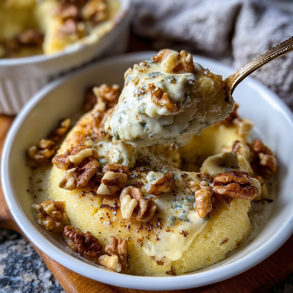 Polenta with Gorgonzola and Walnuts