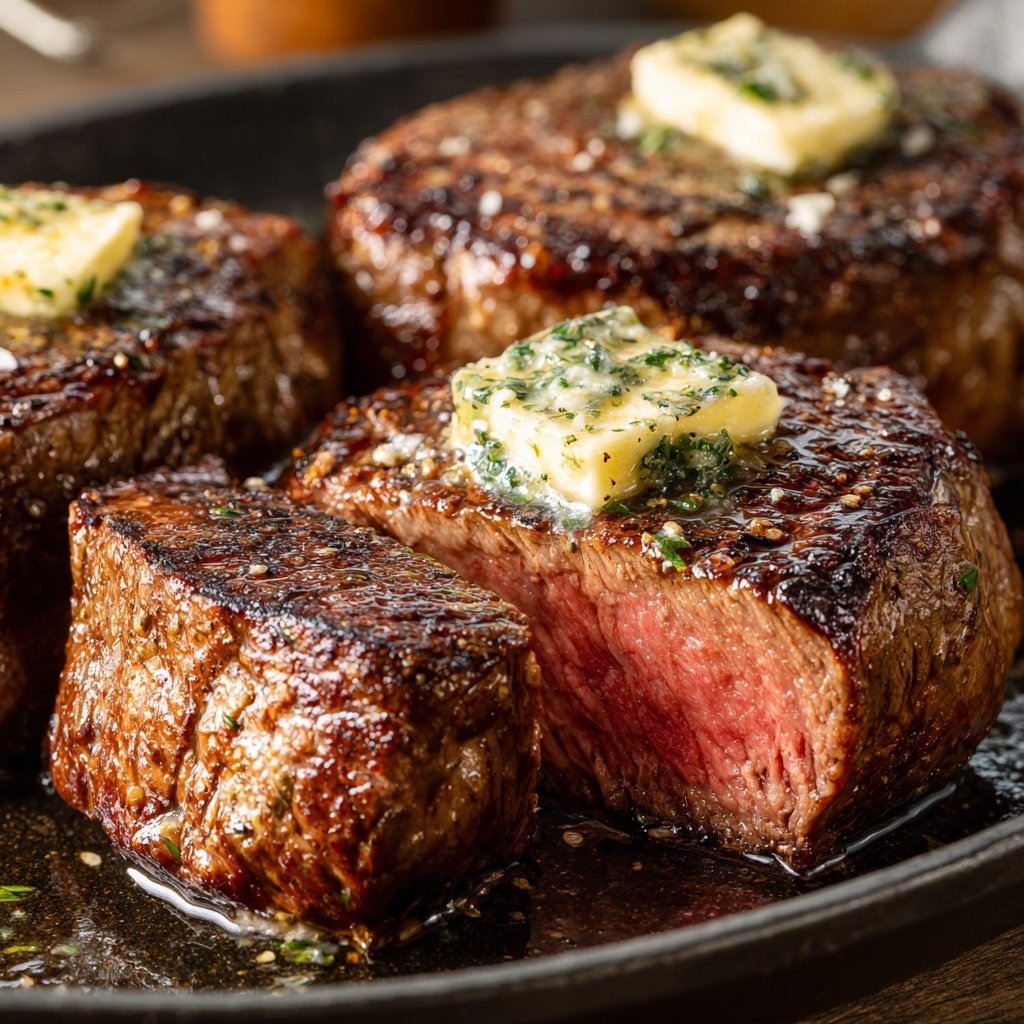 Steak with Truffle Butter