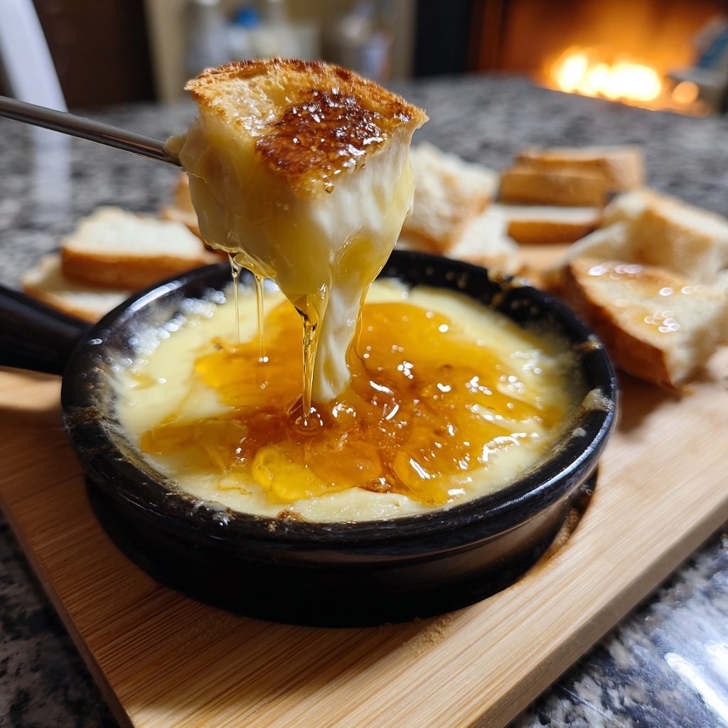 Fondue with Brie and Honey