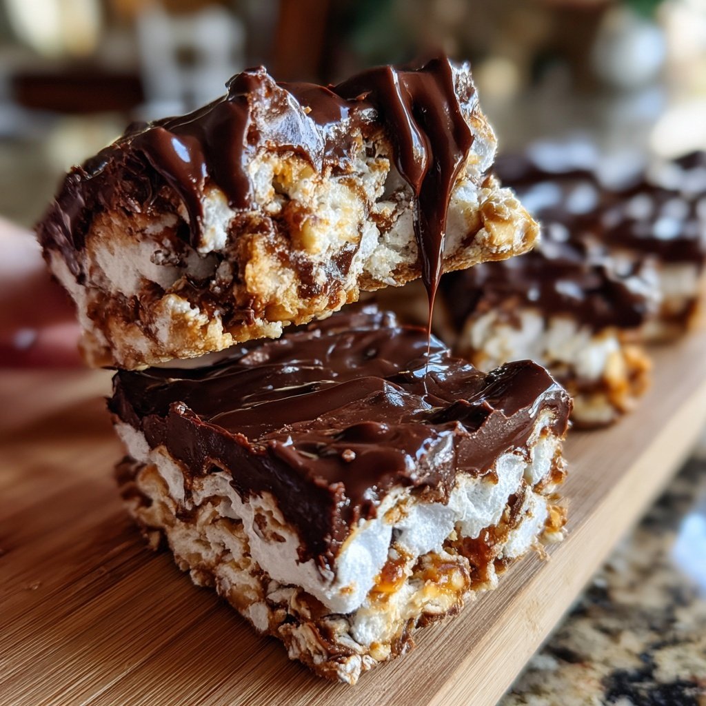 Super Bowl Desserts Chocolate Marshmallow Squares