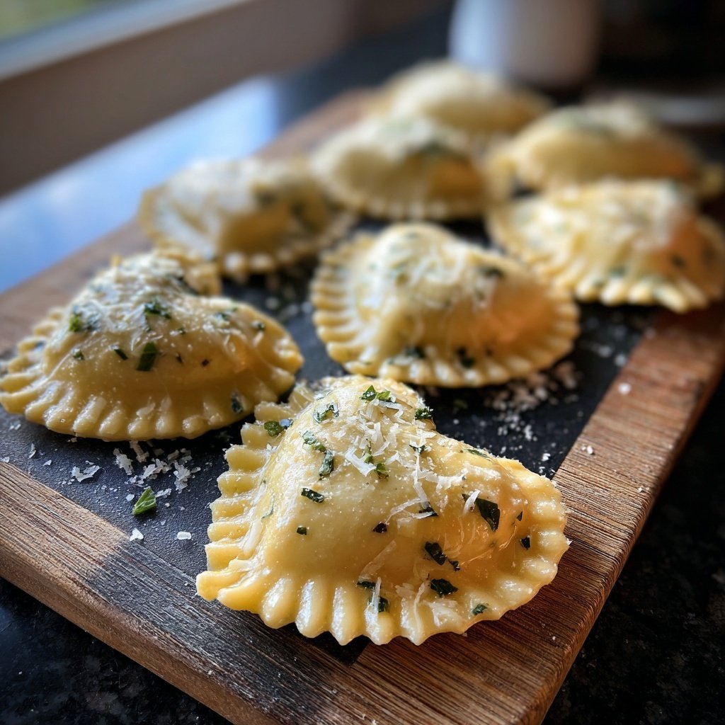 Heart-Shaped Ravioli with Ricotta and Herbs