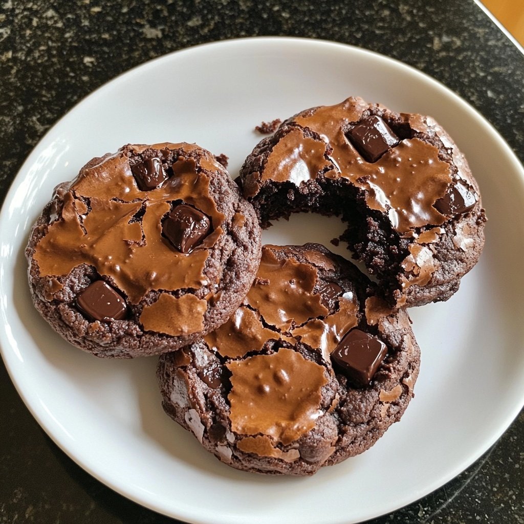 Fudgy Chocolate Brownie Cookies